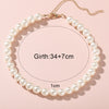 17KM Vintage Pearl Choker Necklace For Women  Summer White Imitation Pearl Necklaces 2021 Trend Elegant Wedding Jewelry