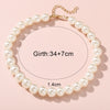 17KM Vintage Pearl Choker Necklace For Women  Summer White Imitation Pearl Necklaces 2021 Trend Elegant Wedding Jewelry