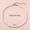 17KM Vintage Pearl Choker Necklace For Women  Summer White Imitation Pearl Necklaces 2021 Trend Elegant Wedding Jewelry