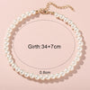 17KM Vintage Pearl Choker Necklace For Women  Summer White Imitation Pearl Necklaces 2021 Trend Elegant Wedding Jewelry