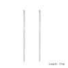 17cm Long Rhinestones Crystal Dangle Earrings Women Drop Earrings Jewelry Silver Color Double Tail Tassel Accessories