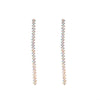 17cm Long Rhinestones Crystal Dangle Earrings Women Drop Earrings Jewelry Silver Color Double Tail Tassel Accessories