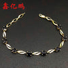 18 k gold inlaid natural sapphire Hand catenary 5.1 carats