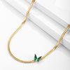 18K Butterfly Choker For Women Adjustable Chain Charm Stainless Steel Necklace Kpop Delicate Pendant Necklace Bridal Jewelry