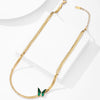 18K Butterfly Choker For Women Adjustable Chain Charm Stainless Steel Necklace Kpop Delicate Pendant Necklace Bridal Jewelry