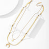 18K Gold Color Choker Necklace for women Multilayer Long moon Tassel Pendant Chain Necklaces &amp; Pendants chokers Jewelry