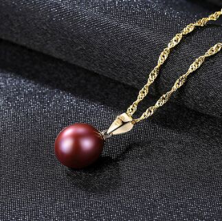 18K Gold Pearl Necklace Pendant Pearl Jewelry Necklaces&Pendant White/Red/Pink/Black/Wine Red/Purple Charm Necklace