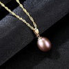18K Gold Pearl Necklace Pendant Pearl Jewelry Necklaces&Pendant White/Red/Pink/Black/Wine Red/Purple Charm Necklace