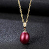 18K Gold Pendant Natural Pearl Jewelry Necklaces & Pendant For Lovers Brand Party Pearl Pendants Send 18K Necklaces