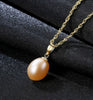 18K Gold Plated 925 Sterling Silver Pearl Pendant Necklace Fine 925 Silver Jewelry Pearl Clavicle Chain for Woman