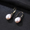 18K Gold red Pearl Earrings Pearl Fine Jewelry Natural Au 750 Yellow Gold Drop Earrings Wedding Party Mum best Gift