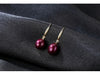18K Gold red Pearl Earrings Pearl Fine Jewelry Natural Au 750 Yellow Gold Drop Earrings Wedding Party Mum best Gift