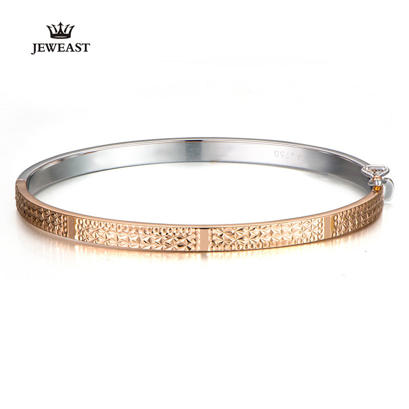 18K Pure Gold Bracelet Real AU 750 Solid Gold Bangle Good Beautiful Upscale Trendy Classic Party Fine Jewelry Hot Sell New 2020