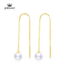 18K Pure Gold Earring Real AU 750 Solid Gold Earrings Good Beautiful Pearl Upscale Trendy Classic Fine Jewelry Hot Sell New 2020