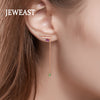 18K Pure Gold Earring Real AU 750 Solid Gold Earrings Nice Colorful Gems Upscale Trendy Classic Party Jewelry Hot Sell New 2020