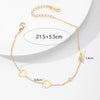 18K Simple Heart Female Anklet Barefoot Crochet Sandals Foot Jewelry Leg Anklets On Foot Ankle Bracelets For Women Leg Chain