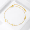 18K Simple Heart Female Anklet Barefoot Crochet Sandals Foot Jewelry Leg Anklets On Foot Ankle Bracelets For Women Leg Chain