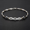 18K Two-Tone Gold Diamond Bracelet 0.06ct/5pcs Natural Diamond Jewelry Wedding Bracelet Handmade Fine Jewellery