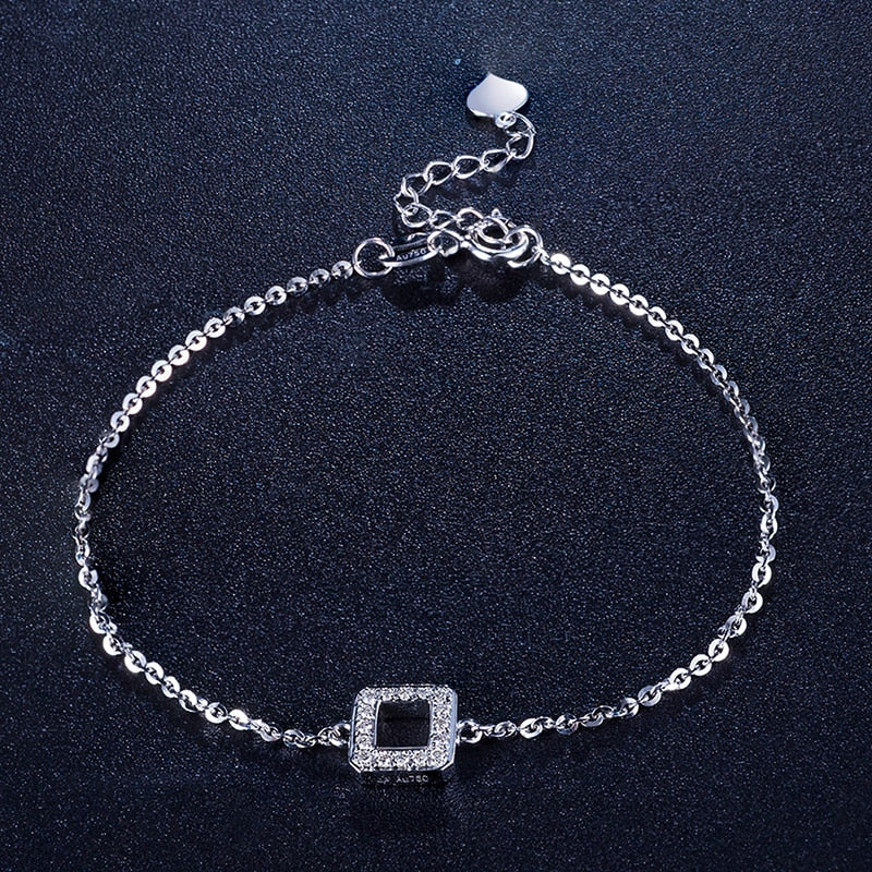 18K White Gold Diamond Bracelet Square Babylon Feelings Bangle Diamond Jewelry Handmade Wedding Jewellery for Women DHL Ship