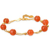 18K Yellow Gold Natural Green Jade/Lapis/Red Agate Bracelet Female Elegant Lapis Pulsera Bracelet Jewelry Christmas Gift