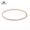 18k Gold Bangle Rose Flower Flat Bangles Color Woman Popular 2020 New Fashion Female Bracelet Fine Jewelry Party Classic Women