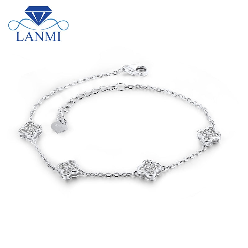 18k Gold Diamond Engagment Bracelets SI Clarity G-H Color Diamond Bracelet Womens Wedding Wholesale Jewelry Lovelry Gift NA0030