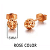 18k Gold Earrings Yellow Rose White New Fashion Trendy Women Ball Small Female Engaged Jewelry 2020 Hot Sale Party Classic Good