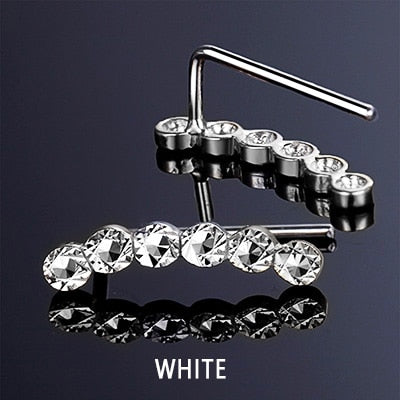 18k Gold Rose Yellow White Women Stud Earrings Beads Shape Individuality Female Genuine Jewelry Gift For Girlfriendhot Sale New