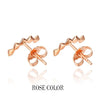 18k Gold Stud Earring Yellow/white/rose For Women Girl Star Earrings Row Party Fashion Design Genuine Jewelry 2020 New Trendy