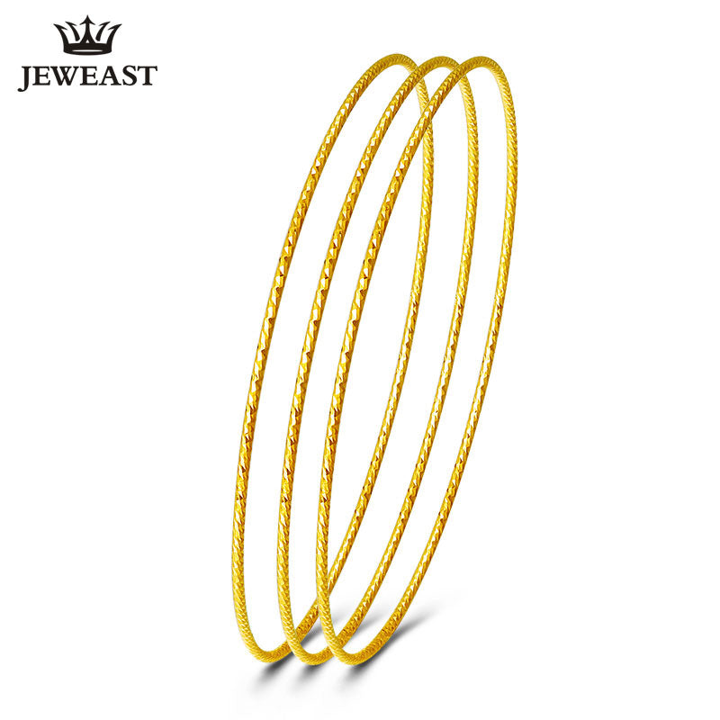 18k Pure Gold Bangles 2020 New Rose Yellow Women Bracelets Customize 750 Hot Sale Elegant Temperament Party Classic Round GOOD