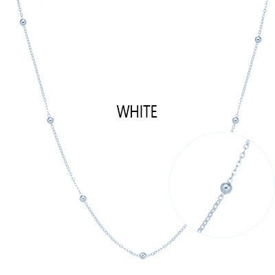 18k Pure Gold Necklace White Yellow Rose Chain Beads For Women Girl Gift Fine Jewelry New Hot Sell Upscale Top Good Nice Like