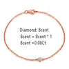 18k Pure Rose Gold Natural Bracelet Women Fashion Bangle Romantic Female Jewelry Girl Gift Party Trendy Hot Sale Good