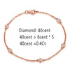 18k Pure Rose Gold Natural Bracelet Women Fashion Bangle Romantic Female Jewelry Girl Gift Party Trendy Hot Sale Good