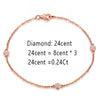 18k Pure Rose Gold Natural Bracelet Women Fashion Bangle Romantic Female Jewelry Girl Gift Party Trendy Hot Sale Good