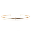 18k Rose Gold Natural Diamond Bangle Open Female Women Girl Bracelet Simple Exquisite Jewelry Gift Hot Sale Party Trendy Good