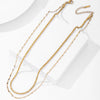 18k Trend Sparkling Gold Choker Double Layer Necklace for Women Elegant Clavicle Chain Necklace Party Wedding Collar Jewelry