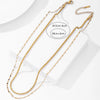 18k Trend Sparkling Gold Choker Double Layer Necklace for Women Elegant Clavicle Chain Necklace Party Wedding Collar Jewelry