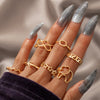 18pcs  Jewelry Rings Set  Selling Metal Alloy Hollow Round Opening Women Finger Ring For Girl Lady Party Wedding Gifts