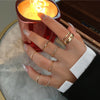 18pcs  Jewelry Rings Set  Selling Metal Alloy Hollow Round Opening Women Finger Ring For Girl Lady Party Wedding Gifts
