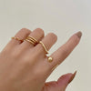 18pcs  Jewelry Rings Set  Selling Metal Alloy Hollow Round Opening Women Finger Ring For Girl Lady Party Wedding Gifts