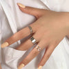 18pcs  Jewelry Rings Set  Selling Metal Alloy Hollow Round Opening Women Finger Ring For Girl Lady Party Wedding Gifts