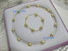 19 Charming AAA+ 10-12mm south sea golden baroque pearl necklace + bracelet 925silver