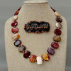 19'' Natural Mookaite  Faceted Chunky Rectangle  Knot Handmade Chocker Women Jewelry Necklace Strand