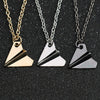 1D One Direction Necklace Paper Airplane Plane Pendant Gold Black Gun Silver Color Simple Jewelry Men Women