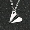 1D One Direction Necklace Paper Airplane Plane Pendant Gold Black Gun Silver Color Simple Jewelry Men Women
