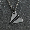 1D One Direction Necklace Paper Airplane Plane Pendant Gold Black Gun Silver Color Simple Jewelry Men Women