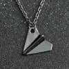 1D One Direction Necklace Paper Airplane Plane Pendant Gold Black Gun Silver Color Simple Jewelry Men Women