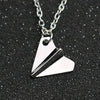 1D One Direction Necklace Paper Airplane Plane Pendant Gold Black Gun Silver Color Simple Jewelry Men Women