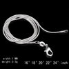 1MM 2MM silver plated smooth Snake Chain stamped choker Necklace For women Jewelry 16 18 20 22 24 26 28 30 inch