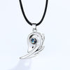 1PAIR Stainless Steel 100 Languages I Love You Projection Magnetic Couple Necklace Heart Necklace Jewelry Lover Creative Gifts